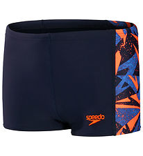 Speedo Swim Trunks - Hyper Boom Panel Aquashorts - Blue/Orange