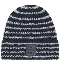 Color Kids Bonnet - Laine/Acrylique - Total Eclipse av. A Rayure