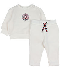 Tommy Hilfiger Fleeceset - Baby Checkstmpel - Forntida White