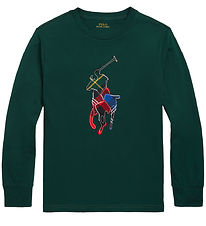 Polo Ralph Lauren Bluse - Holiday - Grn m. Logo