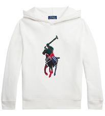 Polo Ralph Lauren Hoodie - Holiday - Wit m. Logo