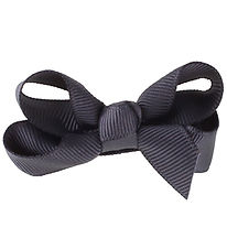 By Str Bow Hair Clip - Classic - 6 cm - Anthracite