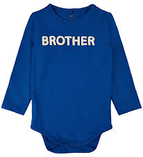 The New Siblings Bodysuit l/s - TnsBrother - Monaco Blue w. Whit