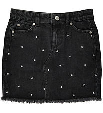The New Skirt - Denim - TnIsia - Black w. Rhinestone
