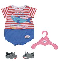 Baby Born Doll Clothes - Pajama Set w. Shoe - Blue