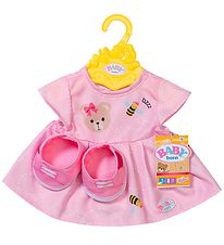 Baby Born Doll Clothes - Dress w. Shoe - Pink