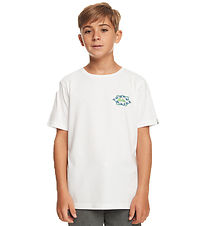 Quiksilver T-shirt - Retro Wave - White