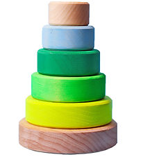 Grimms Stacking Tower - Wood - Little - Neon Green