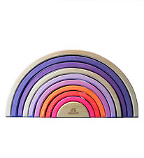Grimms Holzspielzeug - Regenbogen - 10 Teile - Neon Pink
