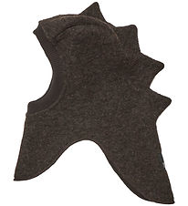 Huttelihut Balaclava - Wool - 2-layer - Dino - Dark Brown
