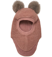 Huttelihut Balaclava - Wool/Cotton - 2-layer - BIG Bear - Heathe