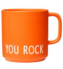 Design Letters Beker m. Hendel - Favoriet - Oranje m. Jij Rock