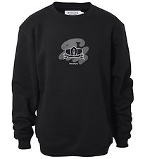 Hound Sweatshirt - Crew neck - Svart m. Tryck