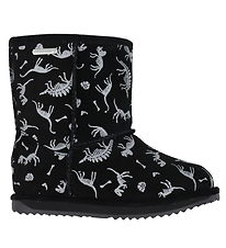 EMU Australia Teddyboots - Tex - Reflective Dino Brumby - Schwar