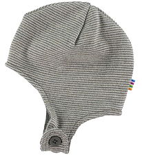 Joha Baby Hat - Wool - 2-layer - Grey/White