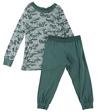 Joha Pyjama Set - Bamboo - Green w. Print