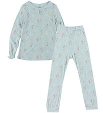Joha Pyjama Set - Bamboo - Mint w. Print