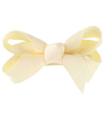 By Str Bow Hair Clip - Classic - 6 cm - Light Yellow