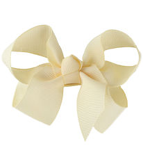 By Str Bow Hair Clip - Classic - 8 cm - Light Yellow