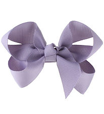 By Str Bow Hair Clip - Classic - 8 cm - Dusty Purple