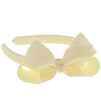 By Str Hairband - Classic Large Bow - Light Yellow