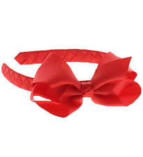By Str Hairband - Classic Large Bow - Poppy red