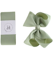 Bows By Str Doopband m. Vlinderdas - Dusty Groen