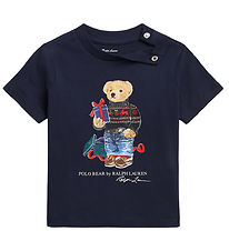 Polo Ralph Lauren T-shirt - Holiday - Marinbl m. Gosedjur