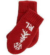 Polo Ralph Lauren Mittens - Reindeer - Knitted - Red w. White