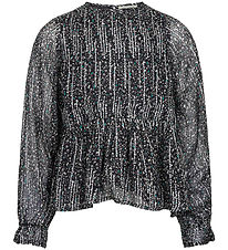 Sofie Schnoor Meisjes Blouse - Zwart m. Patroon/Glitter