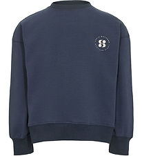 Petit Town Sofie Schnoor Sweatshirt - Dark Blue w. Gold Glitter