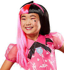 Rubies Wig - Monster High Draculaura - Black/Pink