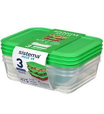 Sistema Storage boxes - 3-Pack - Nest It - 1 L - Green