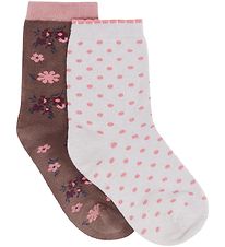 Noa Noa miniature Socks - 2-Pack - NillaNNM - Brown/Grey