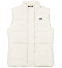 Lee Pehmustettu liivi - Gilet Puffer - Pearled Ivory