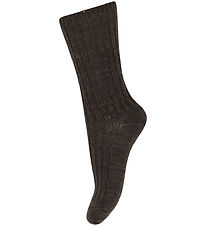 MP Socks - Wool - Rib - Dark Brown