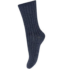 MP Socks - Wool - Rib - Dark Denim Melange
