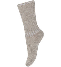 MP Socks - Wool - Rib - Light Brown Melange