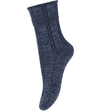 MP Socken - Wolle - Strick - Dark Denim Melange