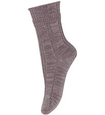 MP Socks - Wool - Knitted - Dark Purple Dove