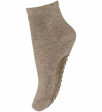 MP Socks - Wool - Anti-Slip - Light Brown Melange
