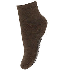 MP Socken - Wolle - Anti-Rutsch - Brown Melange