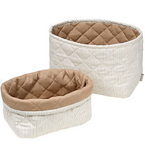 Cam Cam Storage Baskets - 2-Pack - Classic+ Stripes Camel/Camel