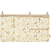 Cam Cam Poche de Lit - 42x24 cm - Beige av. Feuilles/Papillons