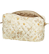 Cam Cam Toiletry Bag - Large - Beige w. Leaves/Butterflies