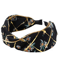 Little Wonders Hairband - Lily - Black Floral/Gold