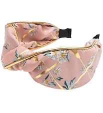 Little Wonders Hairband - Lily - Dusty Pink Floral/Gold