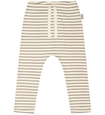 Petit Piao Trousers - Modal - Rib - Soft Sand/Off White