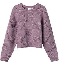 Name It Blouse - Knitted - Cropped - NkfRiratern - Lavender Mist