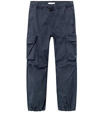 Name It Trousers - Parachute Pants - NkmBen - India Ink